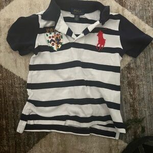 Polo by Ralph Lauren Kids Navy and White Striped Polo
